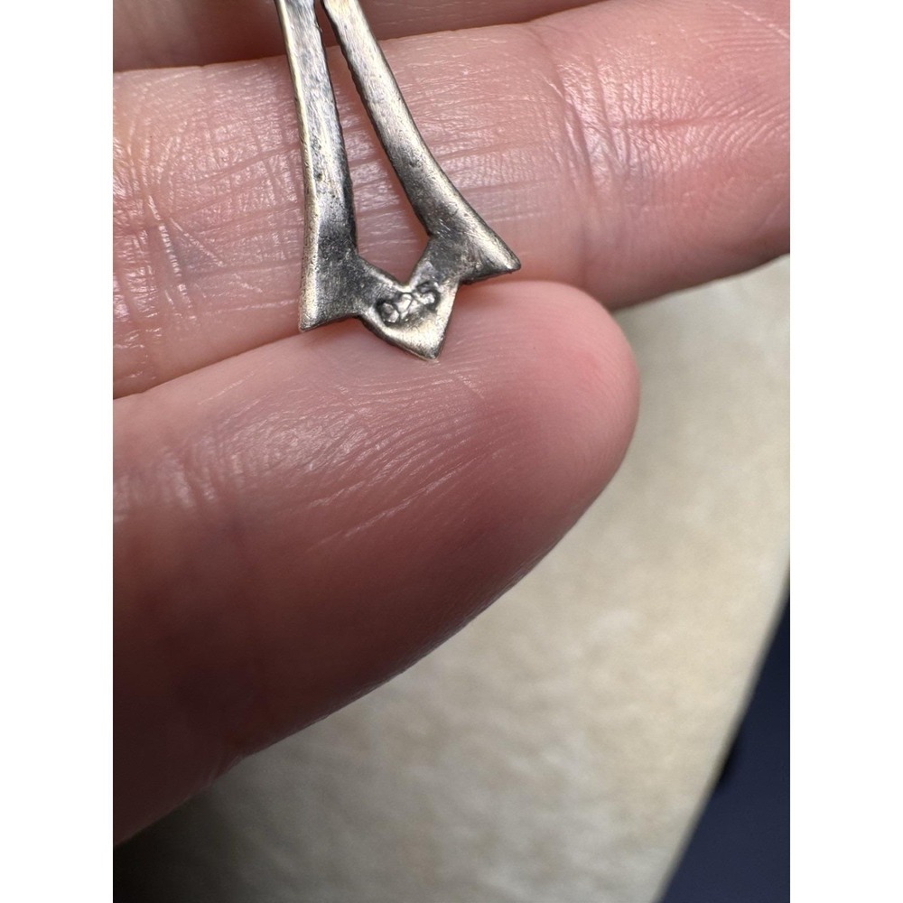 VTG 925 Sterling Silver Y2K Marcesite Whimsigoth Cross Pendant 18" Necklace - Picture 4 of 7